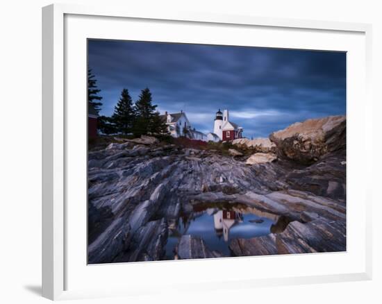 Maine, Pemaquid Peninsular, Pemaquid Point Lighthouse, USA-Alan Copson-Framed Photographic Print