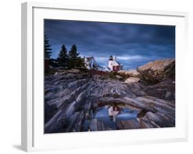 Maine, Pemaquid Peninsular, Pemaquid Point Lighthouse, USA-Alan Copson-Framed Photographic Print