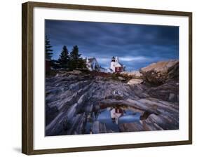 Maine, Pemaquid Peninsular, Pemaquid Point Lighthouse, USA-Alan Copson-Framed Photographic Print