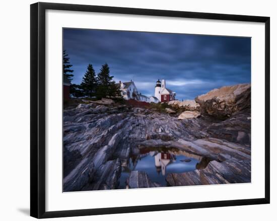 Maine, Pemaquid Peninsular, Pemaquid Point Lighthouse, USA-Alan Copson-Framed Photographic Print