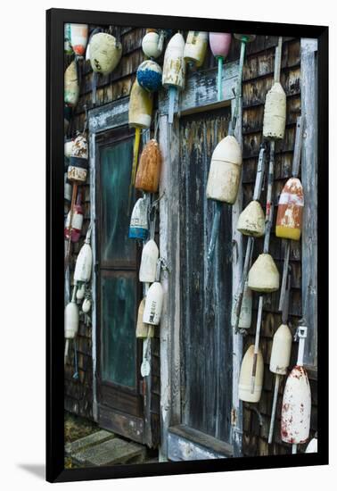 Maine, Pemaquid Point, Lobster Buoys-Walter Bibikow-Framed Photographic Print