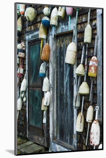 Maine, Pemaquid Point, Lobster Buoys-Walter Bibikow-Mounted Photographic Print