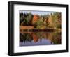 Maine Pond with Reflection and Chair, USA-Charles Sleicher-Framed Photographic Print