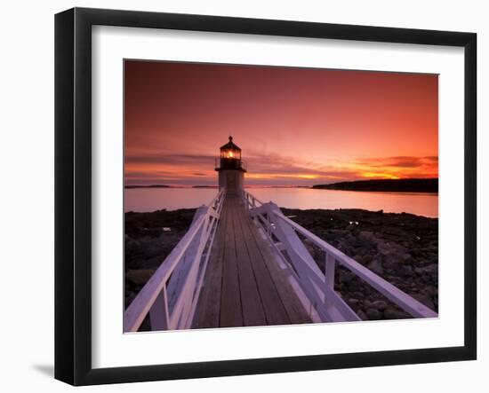 Maine, Port Clyde, Marshall Point Lighthouse, USA-Alan Copson-Framed Photographic Print