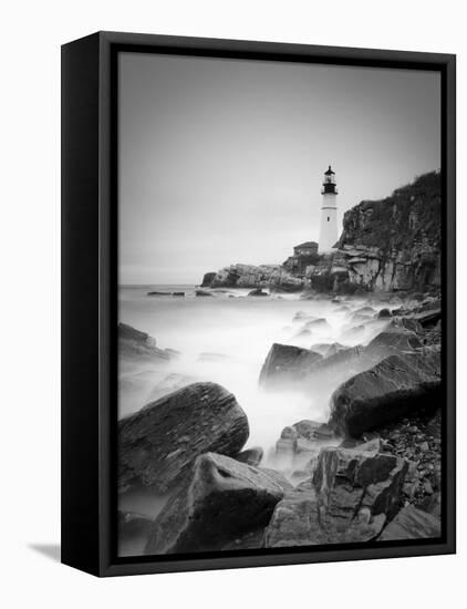 Maine, Portland, Portland Head Lighthouse, USA-Alan Copson-Framed Stretched Canvas