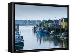 Maine, Portland, Widgery Wharf, USA-Alan Copson-Framed Stretched Canvas