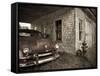 Maine, Potter, Old Gas Station, USA-Alan Copson-Framed Stretched Canvas