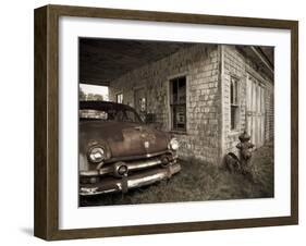 Maine, Potter, Old Gas Station, USA-Alan Copson-Framed Photographic Print