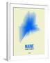 Maine Radiant Map 1-NaxArt-Framed Art Print