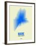Maine Radiant Map 1-NaxArt-Framed Art Print