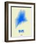 Maine Radiant Map 1-NaxArt-Framed Premium Giclee Print