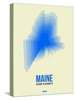 Maine Radiant Map 1-NaxArt-Stretched Canvas
