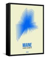 Maine Radiant Map 1-NaxArt-Framed Stretched Canvas