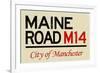 Maine Road M14 Manchester Road-null-Framed Art Print
