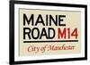 Maine Road M14 Manchester Road-null-Framed Art Print
