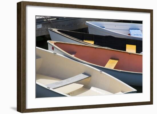 Maine, Rockland. Colorful Boats in Rockland Marina-Cindy Miller Hopkins-Framed Photographic Print