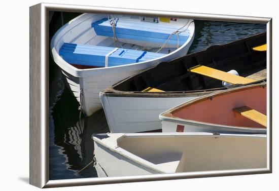 Maine, Rockland. Colorful Row Boats in Rockland Marina-Cindy Miller Hopkins-Framed Photographic Print