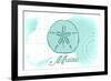 Maine - Sand Dollar - Teal - Coastal Icon-Lantern Press-Framed Premium Giclee Print