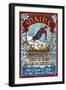 Maine Ski Shop-Lantern Press-Framed Art Print