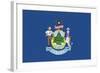 Maine State Flag-Lantern Press-Framed Art Print