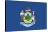 Maine State Flag-Lantern Press-Stretched Canvas