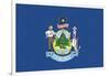 Maine State Flag-Lantern Press-Framed Art Print