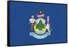 Maine State Flag-Lantern Press-Framed Stretched Canvas