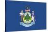 Maine State Flag-Lantern Press-Stretched Canvas