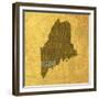 Maine State Words-David Bowman-Framed Giclee Print