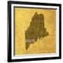 Maine State Words-David Bowman-Framed Giclee Print