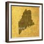 Maine State Words-David Bowman-Framed Giclee Print