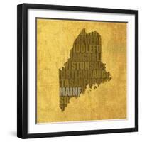 Maine State Words-David Bowman-Framed Giclee Print