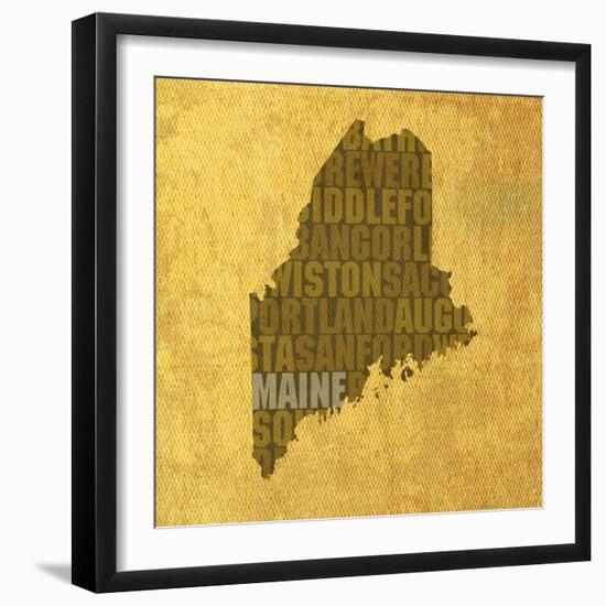 Maine State Words-David Bowman-Framed Giclee Print