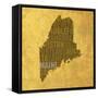 Maine State Words-David Bowman-Framed Stretched Canvas