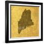 Maine State Words-David Bowman-Framed Giclee Print