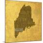 Maine State Words-David Bowman-Mounted Giclee Print
