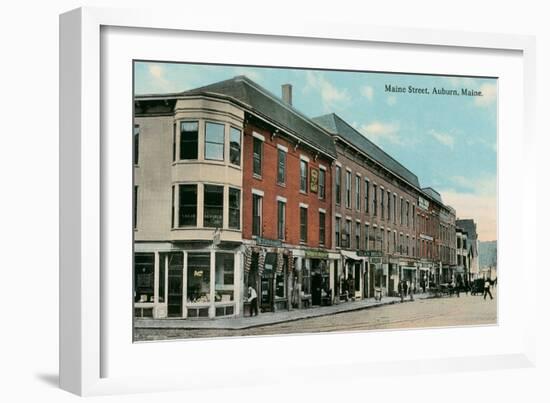 Maine Street, Auburn-null-Framed Art Print