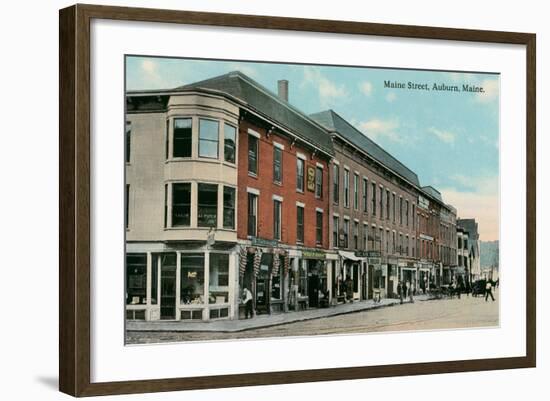 Maine Street, Auburn-null-Framed Art Print