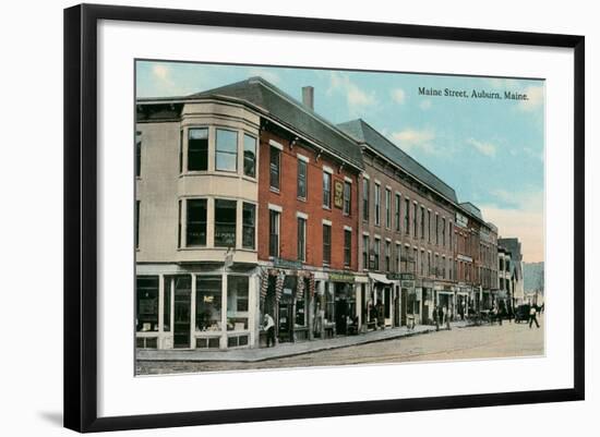 Maine Street, Auburn-null-Framed Art Print