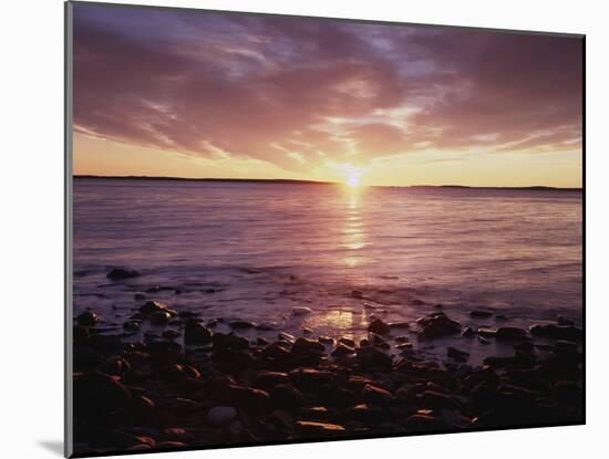 Maine, Sunrise over the Rocky Shoreline of the Atlantic Ocean-Christopher Talbot Frank-Mounted Premium Photographic Print
