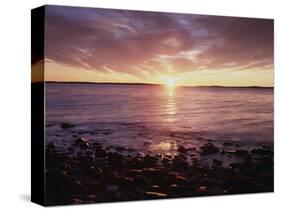 Maine, Sunrise over the Rocky Shoreline of the Atlantic Ocean-Christopher Talbot Frank-Stretched Canvas