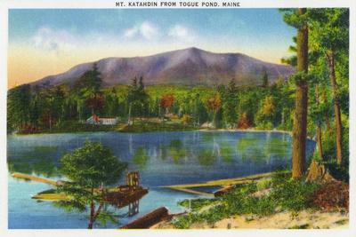 &lsquo;Maine, Togue Pond View of Mount Katahdin&rsquo; Prints - Lantern Press
