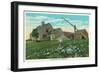 Maine - View of an Old New England Homestead-Lantern Press-Framed Art Print