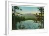 Maine - View of Mount Katahdin, Loftiest Peak in Maine-Lantern Press-Framed Art Print