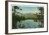 Maine - View of Mount Katahdin, Loftiest Peak in Maine-Lantern Press-Framed Art Print