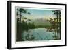 Maine - View of Mount Katahdin, Loftiest Peak in Maine-Lantern Press-Framed Art Print