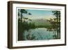 Maine - View of Mount Katahdin, Loftiest Peak in Maine-Lantern Press-Framed Art Print