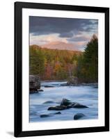 Maine, West Branch of the Penobscot River and Mount Katahdin in Baxter State Park, USA-Alan Copson-Framed Premium Photographic Print