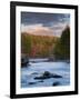 Maine, West Branch of the Penobscot River and Mount Katahdin in Baxter State Park, USA-Alan Copson-Framed Premium Photographic Print