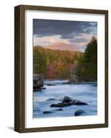 Maine, West Branch of the Penobscot River and Mount Katahdin in Baxter State Park, USA-Alan Copson-Framed Photographic Print